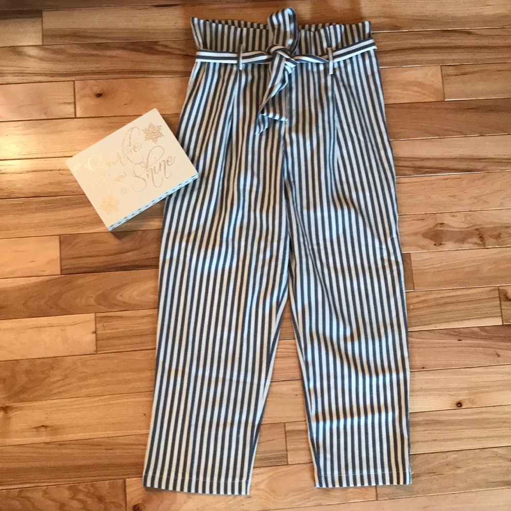 Striped high waisted Capri